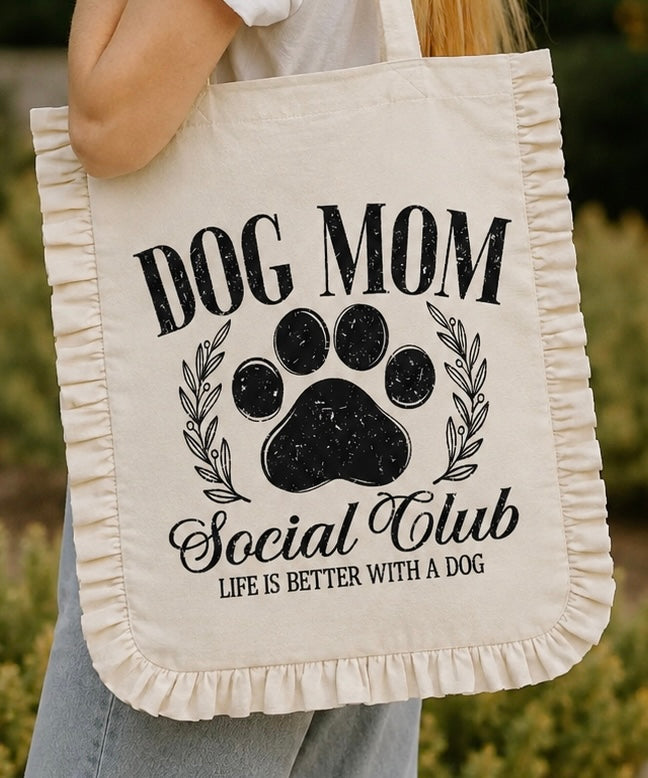 Ruffle Tote - Dog Mom Social Club