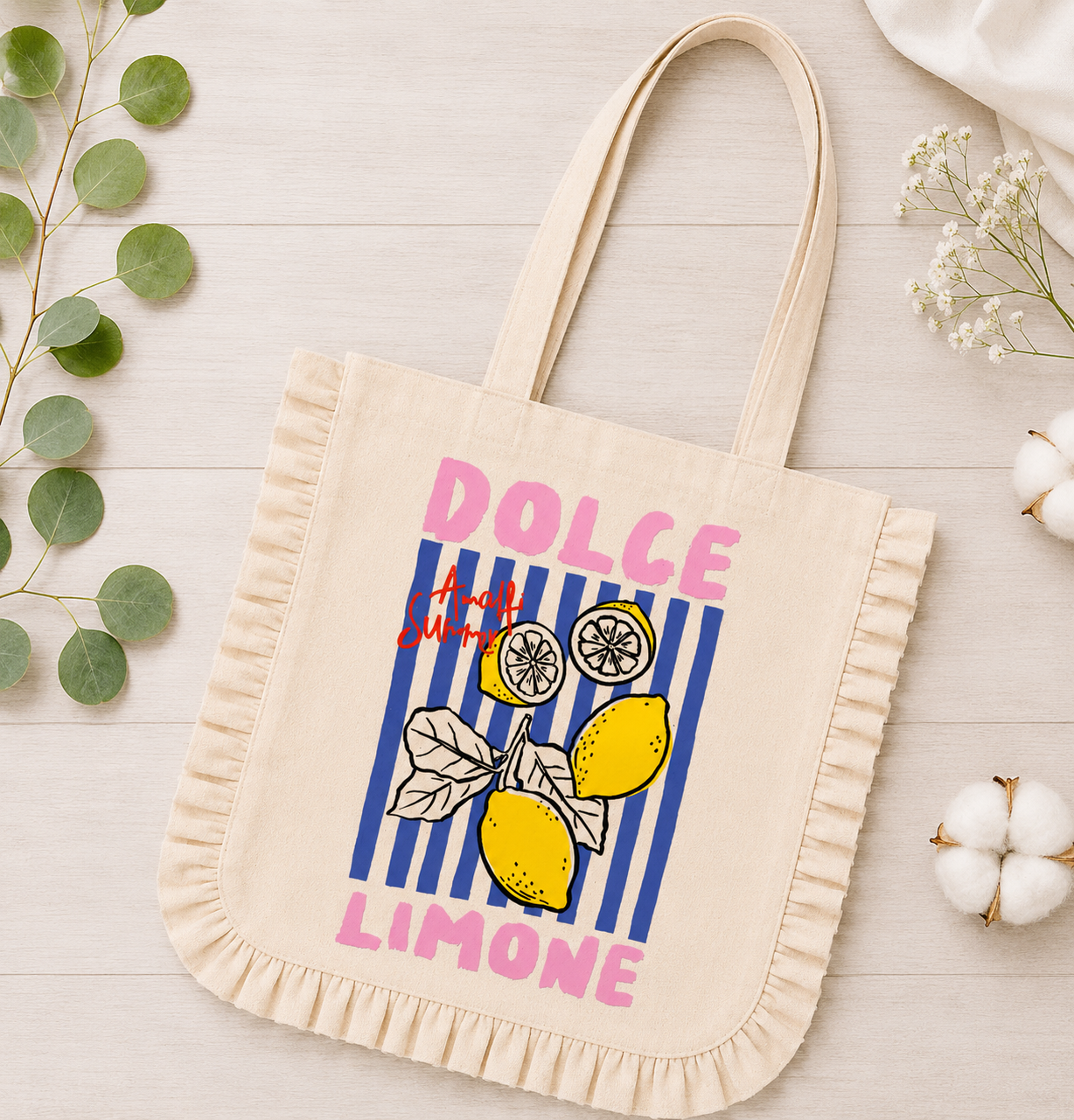 Ruffle Tote - Dolce Limone