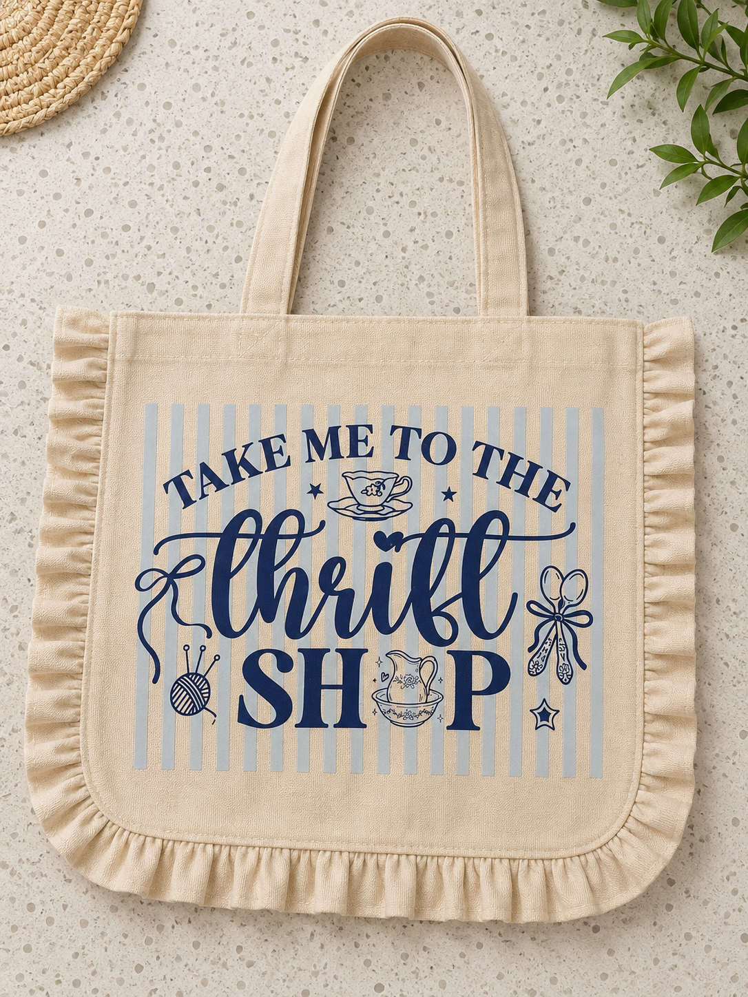 Ruffle Tote - Take Me To The Thrift Shop